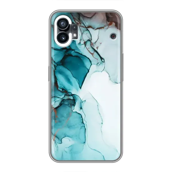 Чехол с принтом «Бирюзовый мрамор» для Nothing Phone 1