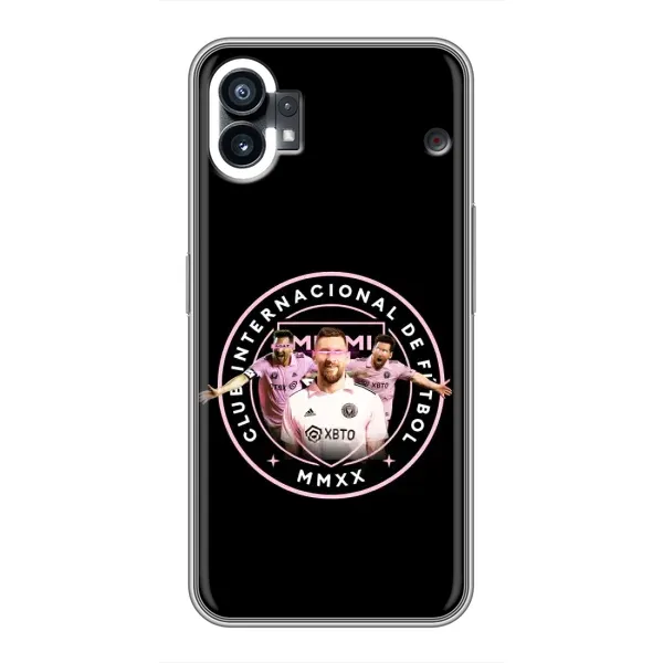 Чехол с принтом «Месси в лого» для Nothing Phone 1 Чехол с принтом «Месси в лого» для Nothing Phone 1