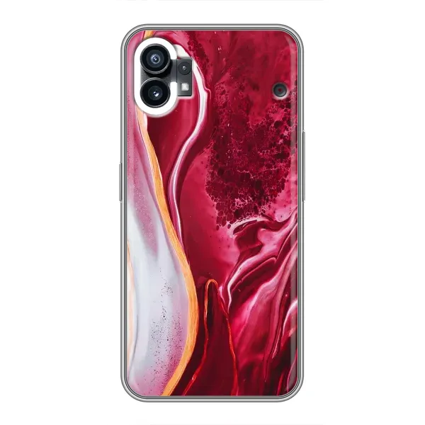 Чехол с принтом «Мрамор красный» для Nothing Phone 1