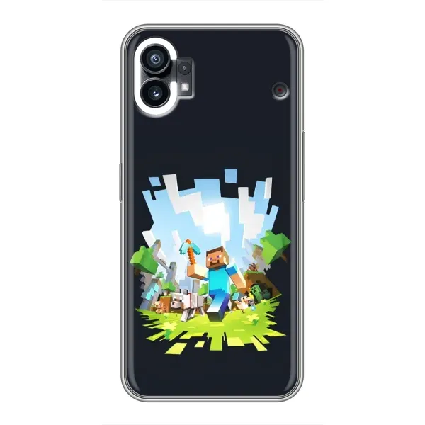 Чехол с принтом «персонажи Minecraft» для Nothing Phone 1 Чехол с принтом «персонажи Minecraft» для Nothing Phone 1