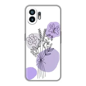 Чехол с принтом «Букет фиолетовая абстракция» для Nothing Phone 2