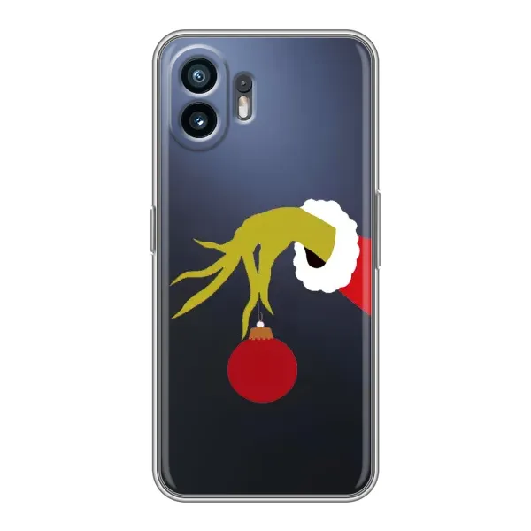 Чехол с принтом «Гринч с игрушкой» для Nothing Phone 2