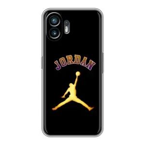 Чехлы для Nothing Phone 2 - с картинкой JORDAN (AlphaPrint) (Jordan Gold)