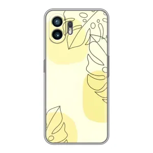 Силиконовый чехол с принтом в цветах на Nothing Phone 2