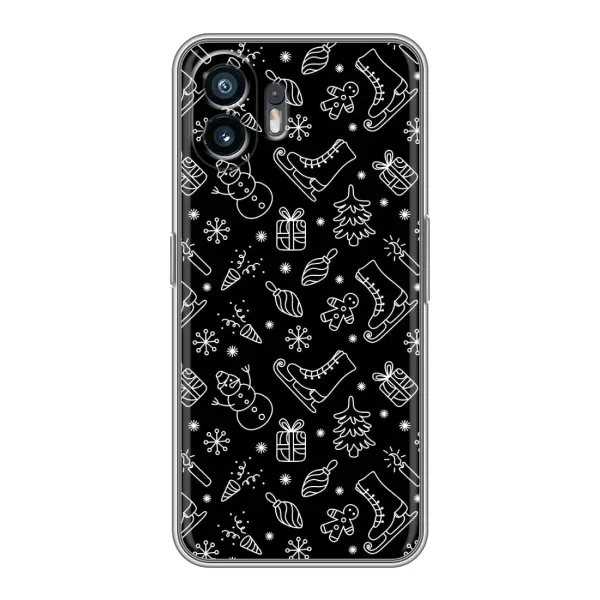 Чехол с принтом «Новогодний фон» для Nothing Phone 2 Чехол с принтом «Новогодний фон» для Nothing Phone 2