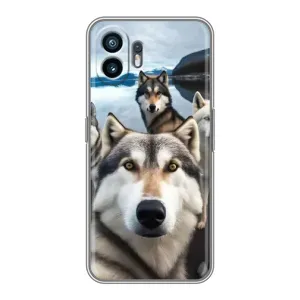 Чехол с Хаски для Nothing Phone 2 - (AlphaPrint) (Селфи ХАски)