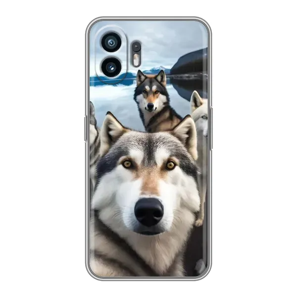 Чохол з принтом «Селфі Хаскі» для Nothing Phone 2