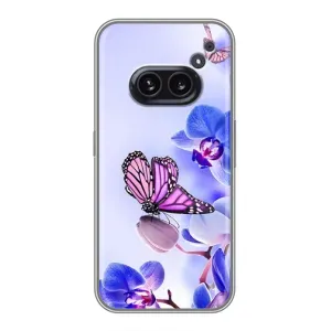 Чохли з квітами для Nothing Phone 2a (VPrint) (Метелик на квітах)