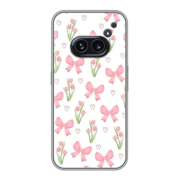 Чохол з принтом «Банти і квіти» для Nothing Phone 2a Чохол з принтом «Банти і квіти» для Nothing Phone 2a