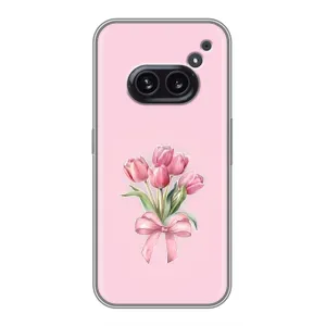 Чехол с розовым рисунком для Nothing Phone 2a (Букет цветов)