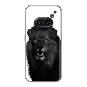Чехлы с картинками животных Nothing Phone 2a (Черный ЛЕВ)