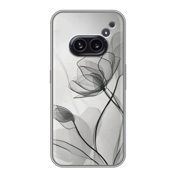 Чохол з принтом «Чорні квіти» для Nothing Phone 2a
