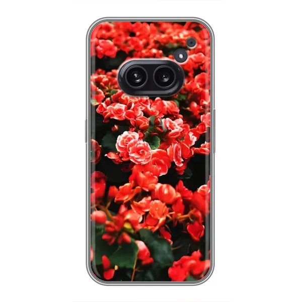 Чехол с принтом «Цветы красные» для Nothing Phone 2a Чехол с принтом «Цветы красные» для Nothing Phone 2a