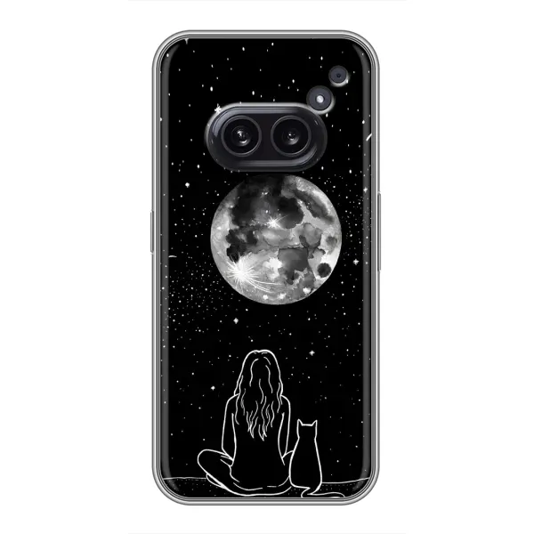 Чохол з принтом «Дівчина з котом» для Nothing Phone 2a