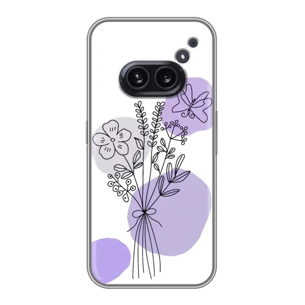 Чехол с принтом «Букет фиолетовая абстракция» для Nothing Phone 2a