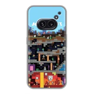 Чехол Майнкрафт на Nothing Phone 2a (AlphaPrint) Minecraft (фон Minecraft)
