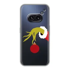 Зимние Чехлы для Насинг Фон 2а - прозрачный фон (Гринч с игрушкой)