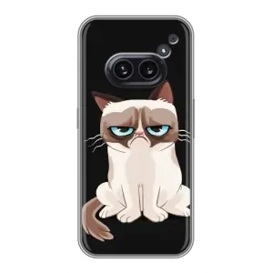 Чехол с принтом для Nothing Phone 2a (AlphaPrint) Модные коты (Грустный кот)