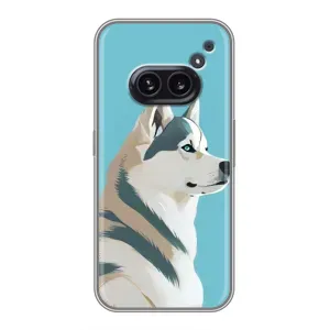 Чехол с Хаски для Nothing Phone 2a - (AlphaPrint) (Хаски арт)