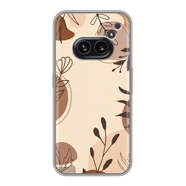 Чохол з принтом «Коричневі квіти» для Nothing Phone 2a