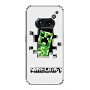 Чехол Майнкрафт на Nothing Phone 2a (AlphaPrint) Minecraft (крипер Майнкрафт)