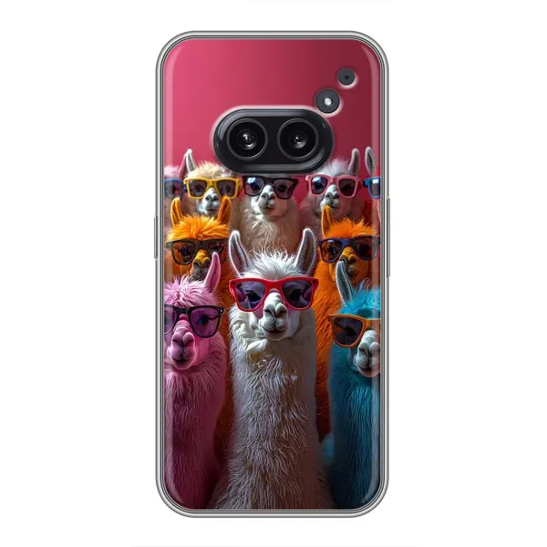 Чехол с принтом «Ламы в очках» для Nothing Phone 2a