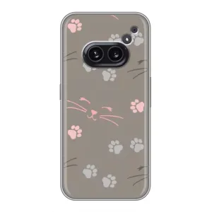 Чехол с рисунком кот на Nothing Phone 2a (Лапы и усы)
