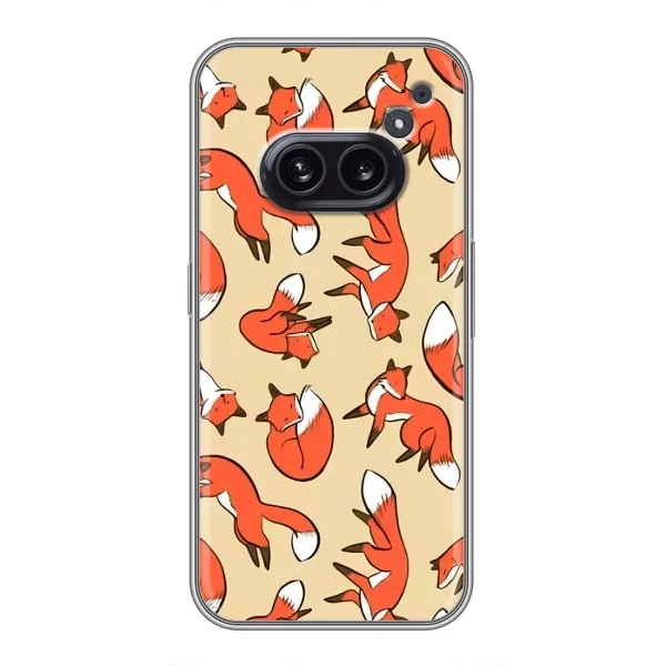 Чехол с принтом «Лисички» для Nothing Phone 2a