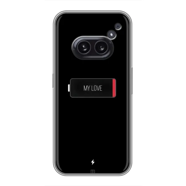 Чехол с принтом «Love battery» для Nothing Phone 2a