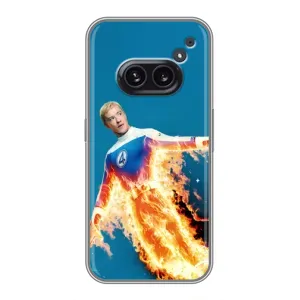Чехол с принтом Фантастическая четверка для Nothing Phone 2a (Человек-факел в огне)
