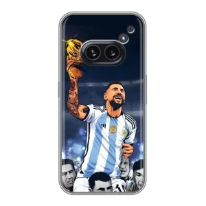 Чехлы для Nothing Phone 2a (Leo чемпион) (AlphaPrint) (Месси с кубком)