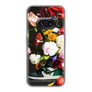 Брендновые Чехлы для Nothing Phone 2a - (PREMIUMPrint) (Nike цветы)