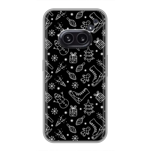 Чехол с принтом «Новогодний фон» для Nothing Phone 2a