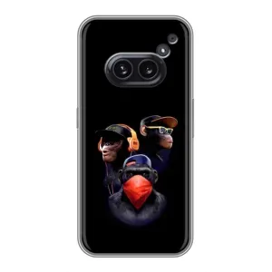 Чехол с Обезьянами Nothing Phone 2a - (AlphaPrint) (Три обезьяны)