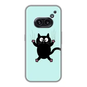 Чехол с принтом для Nothing Phone 2a (AlphaPrint) Модные коты (Падающий кот)