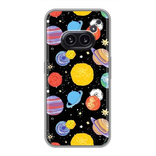 Чохол з принтом «Намальовані планети» для Nothing Phone 2a Чохол з принтом «Намальовані планети» для Nothing Phone 2a