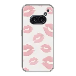 Чехол с розовым рисунком для Nothing Phone 2a (Розовые губы)