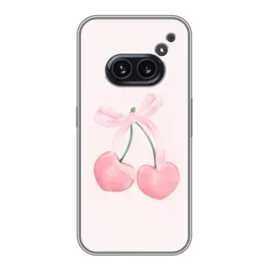 Чехол с розовым рисунком для Nothing Phone 2a (Розовые вишни)
