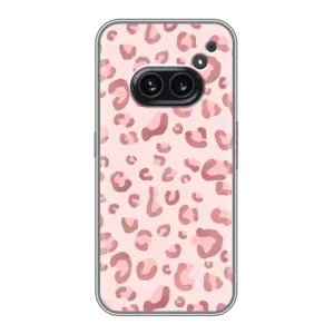 Чехол с розовым рисунком для Nothing Phone 2a (Розовый леопард)