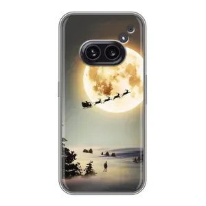 Новогодние, Праздничные Чехлы для Nothing Phone 2a - 2024 год (Санта на луне)
