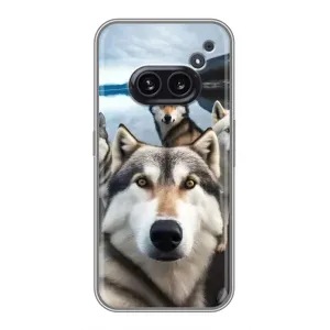 Чехол с Хаски для Nothing Phone 2a - (AlphaPrint) (Селфи ХАски)