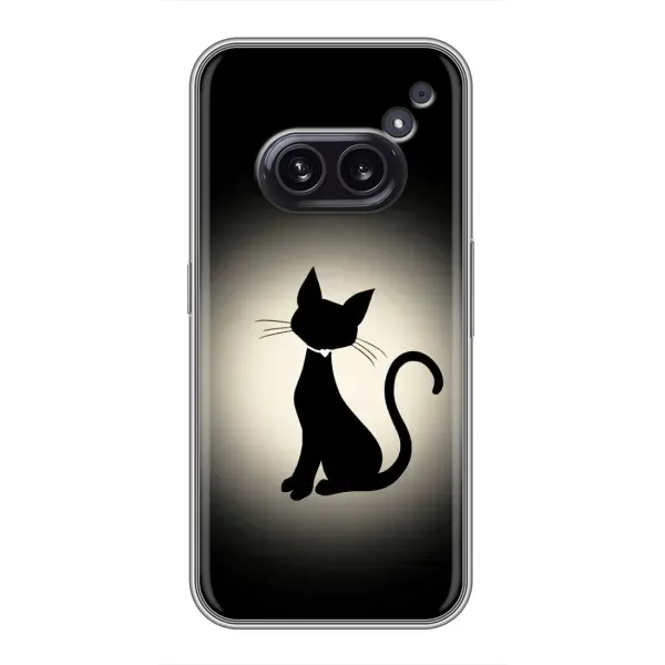 Чехол с принтом «Силуэт котика» для Nothing Phone 2a