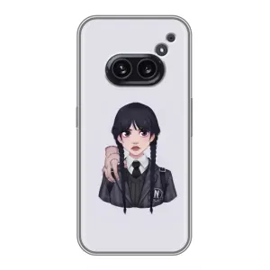 Чехлы Венсдей на Nothing Phone 2a Уэнсдей (AlphaPrint) (Уэнздей и Вещь)