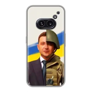 Чохол для Nothing Phone 2a (AlphaPrint - с принтом Зеленського) (Зеленский солдат)