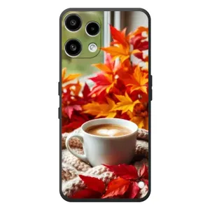 Чехол с принтом «Кофе и листья» для Nothing Phone (3a) Lite