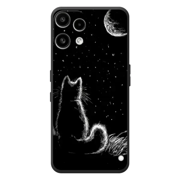 Чехол с принтом «Котик и луна» для Nothing Phone (3a) Lite