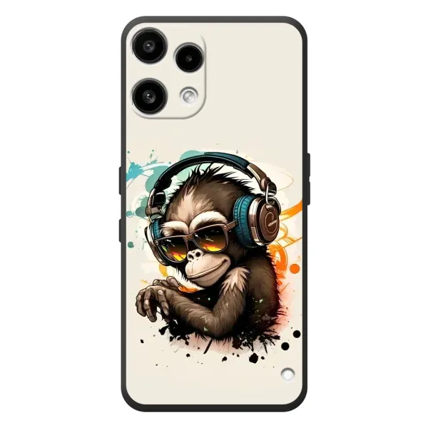 Чехол с принтом «Макака в наушниках» для Nothing Phone (3a) Lite