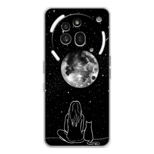 Чохол з малюнком кіт на Nothing Phone (3a) Pro (Дівчина з котом)