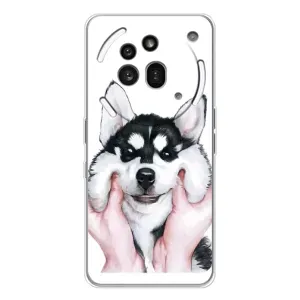 Чохли з собаками для Nothing Phone (3a) Pro (VPrint) (Радісний Хаскі)
