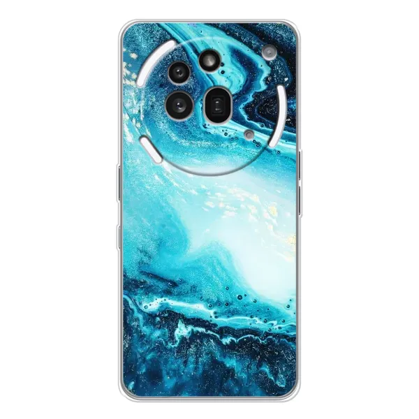 Чехол с принтом «Голубой мрамор» для Nothing Phone (3a) Pro